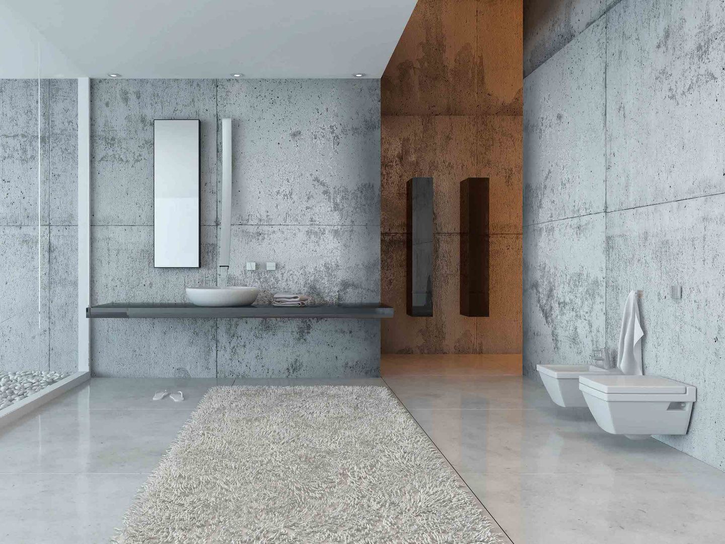 beton im bad i modernes gestaltungselement - badezimmer