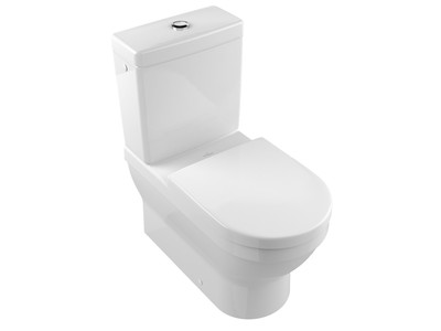 Toilette mit Spülkasten rund 370 x 700 mm